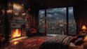 create cozy rain ambient video with natural sounds