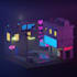 create 3d low poly environment, static or animated