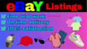 do ebay product listing, ebay listing, ebay lister, ebay product upload