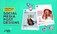 design premium quality instagram facebook and linkedin post