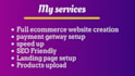 create ecommerce website or online store for you