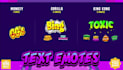 create express text emotes in 24hours by kong vector