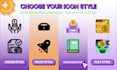 design simple and modern custom icons