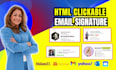 design responsive HTML email signature clickable email signature