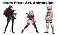 create pixel art character, nsfw pixel art animation, rpg maker, sprite sheet