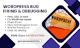 do wordpress bug fixing and debugging