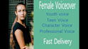 record a youth or teen female voiceover for your project