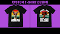 do custom typography and graphics tshirt design