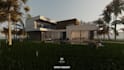 design modern villa exterior and render realistic images