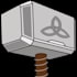 make a mjolnir animated emote with lightning thor