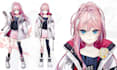 3d vtuber avater, live 2d vtuber character, face rig vrchat vriod model streams