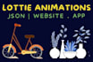 make lottie animation icons for website app