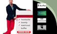 schedule social medical post via buffer, metricool, loomly, hootsuite, planoly