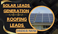 generate active solar leads, do roofing lead generation from usa new homeowners