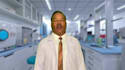 be green screen medical spokesperson in lab coat
