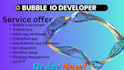 bubble io developer for bubble mvp, adalo app developer, flutterflow app, saas