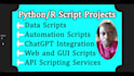 do python and r scripting projects