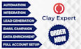 setup clay, clay com for lead generation, personalize messages, email marketing