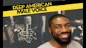 record a conversational deep american male voice over