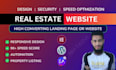 create high converting real estate landing page or wordpress website