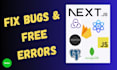 master bug fixer react next js node js