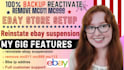 reinstate ebay account suspension remove mc011 mc172 mc113 restriction bbe inr