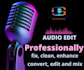 professionally edit audio, fix, clean, enhance, edit and mix your audio