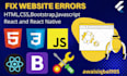 debug your HTML, CSS, javascript code
