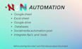 develop n8n automation for google sheets drive and calendar