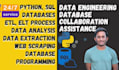 do data engineering, database projects, python, sql, gcp, airflow,etl,extraction