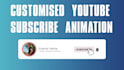 create custom youtube subscribe and bell icon video or animation