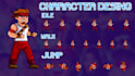 do pixel art design and animation sprite sheet for your game