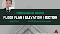 design floor plan, elevation, section for blueprint permit