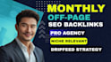 monthly off page SEO, link building,link building service
