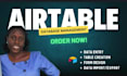 do airtable data entry, build and setup airtable bases