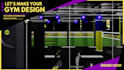 design the interior of a gym and fitness center
