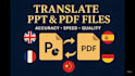 professionally translate presentations and documents PPT, PDF