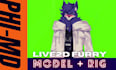 create anime live2d furry character and chibi for vtuber