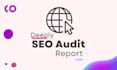 do SEO audit report for competitor website with action plan