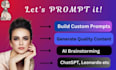be your expert generative ai prompt engineer and copywriter for chatgpt, gemini