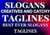 brainstorm 15 catchy slogans and taglines