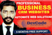 develop custom PHP laravel CRM web development