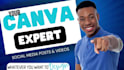 be your canva expert, design canva video and templates using canva pro