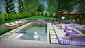 do landscape design patio 3d visualization and render images