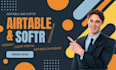intregrate airtable and softr to create web app, client portal, inventory
