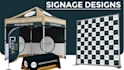 design canopy tent, backdrop feather flag, banner