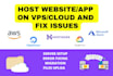 setup vps server on AWS, hostinger, digital ocean