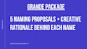 develop your brand with a differentiating name