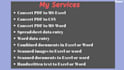 convert pdf to excel or word or csv