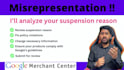 fix google merchant misrepresentation issues, set up gmc, and run shopping ads